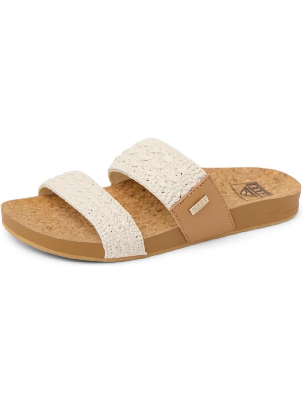 Women's Vintage Textile Open-Toe Footwear Cushion Vista Solid Slide Sandal Shoes